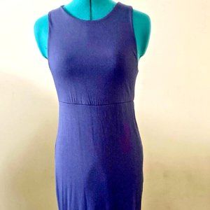 ATHLETA La Palma Navy Blue Sleeveless Stretch Dress Small